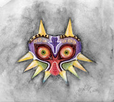 Watercolour Majora's Mask