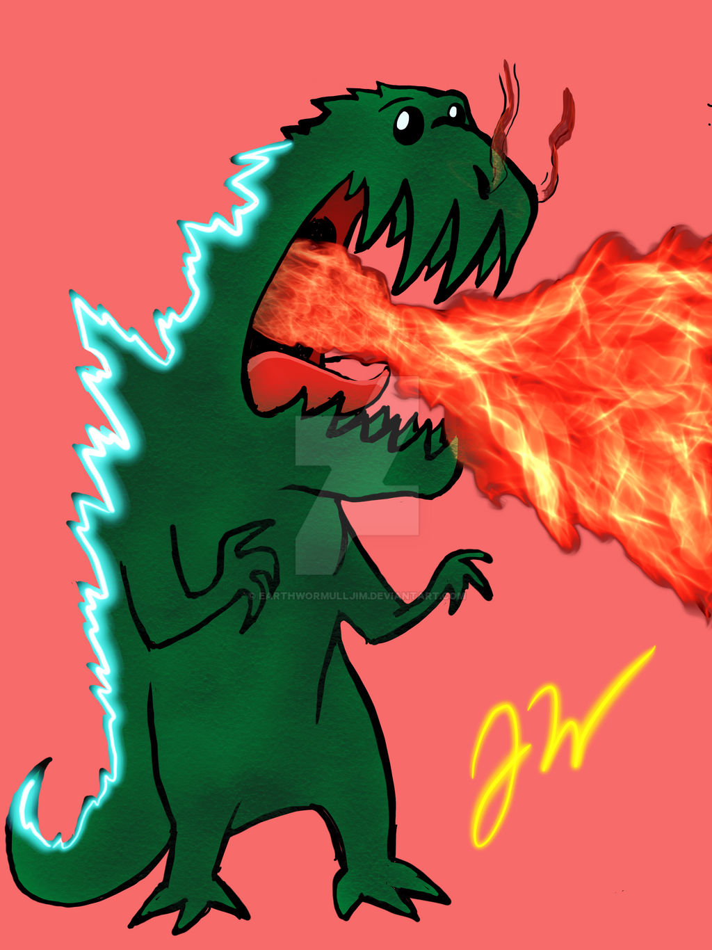 Procreate Godzilla Godzilla Procreate by earthwormulljim on DeviantArt
