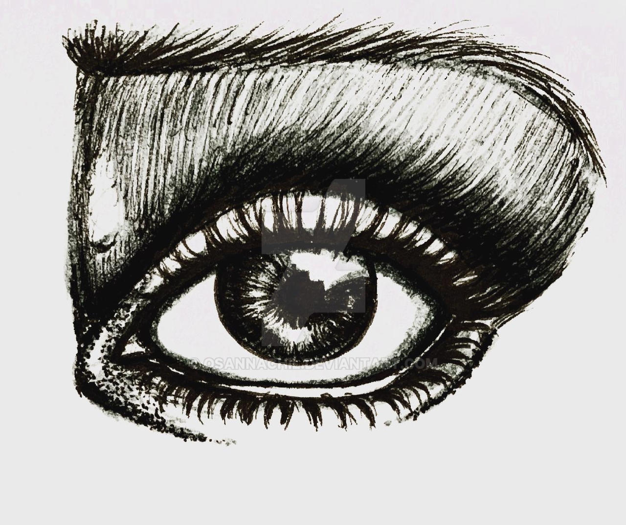 Fine Liner Eye Drawing by Emrd on DeviantArt