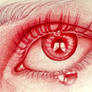 Daily Eye Drawing Red Pen