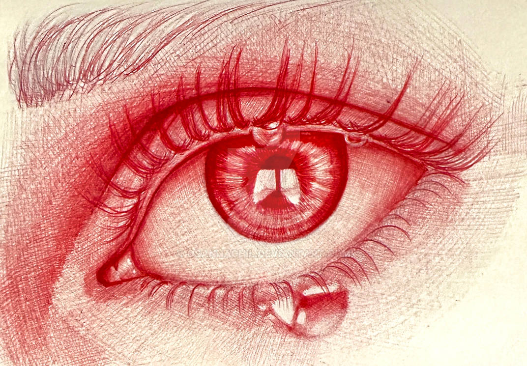 Daily Eye Drawing Red Pen by OsannaChil on DeviantArt