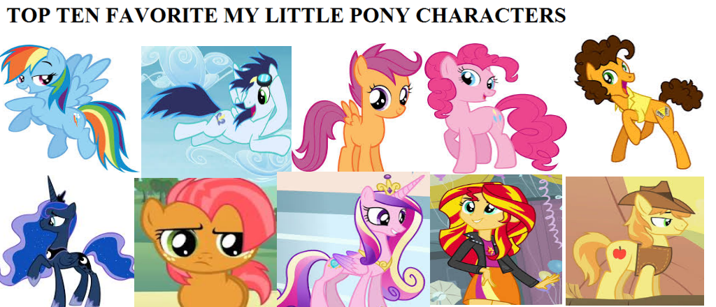 My Top Ten Favorite My Little Pony Characters