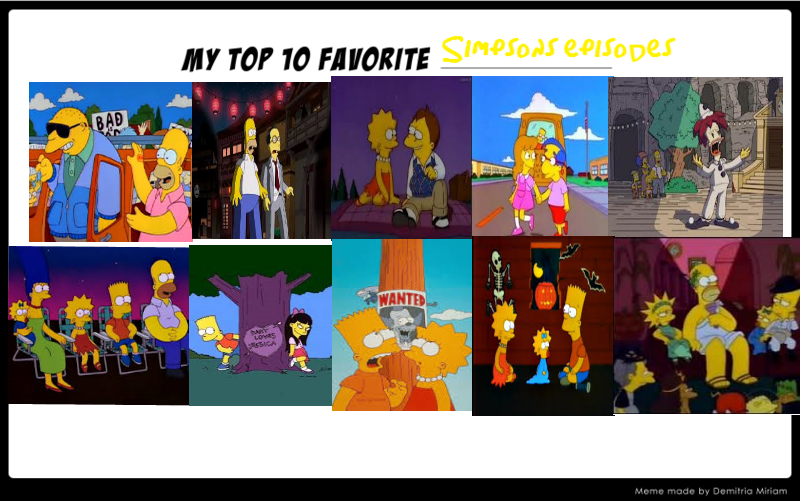 Top Ten Favorite Simpsons Episodes