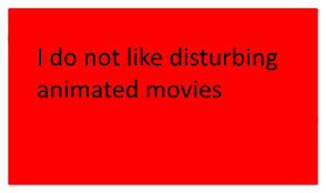 I Do Not Like Disturbing Animated Movies Stamp