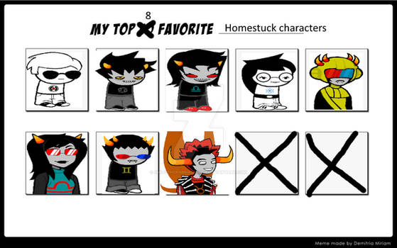 My Top 8 Favorite Homestuck Characters