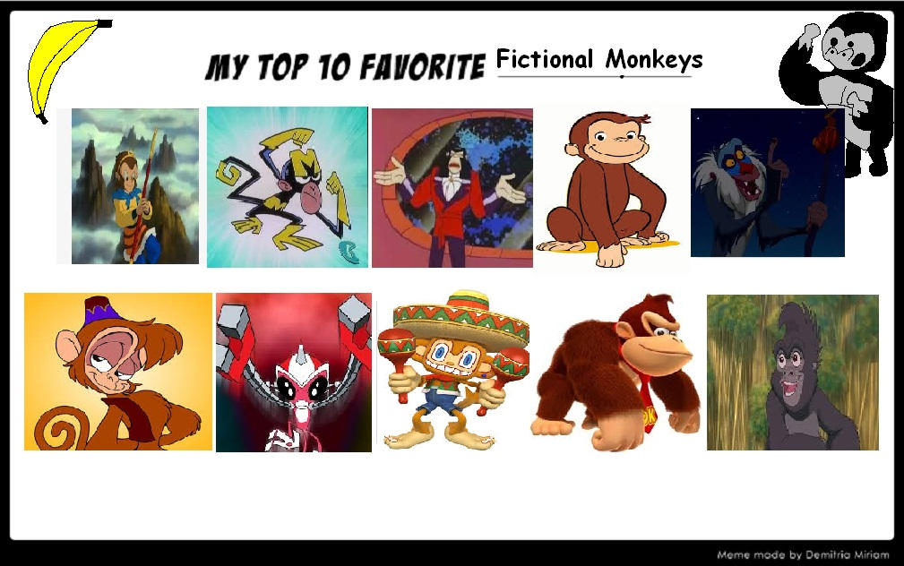 Top 10 Favorite Monkeys by SmoothCriminalGirl16 on DeviantArt