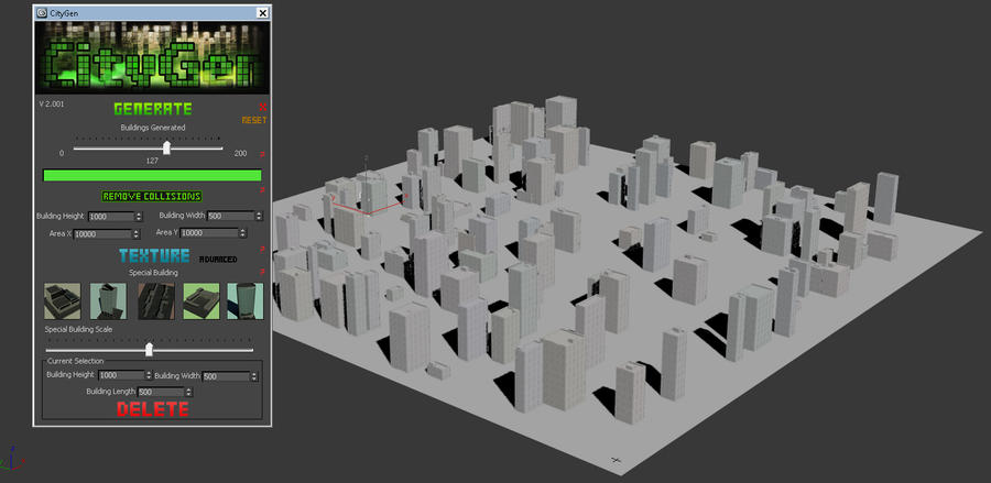 Maxscript Building Generator CityGen - City generator tool for 3Ds Max by alexdarkred on DeviantArt