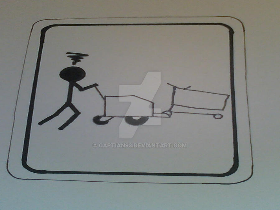 Cart Pushing Sign Cart Pushers Ahead Sign by captian93 on DeviantArt