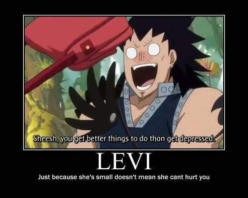 Fairy tail motivation poster Levi Gajeel