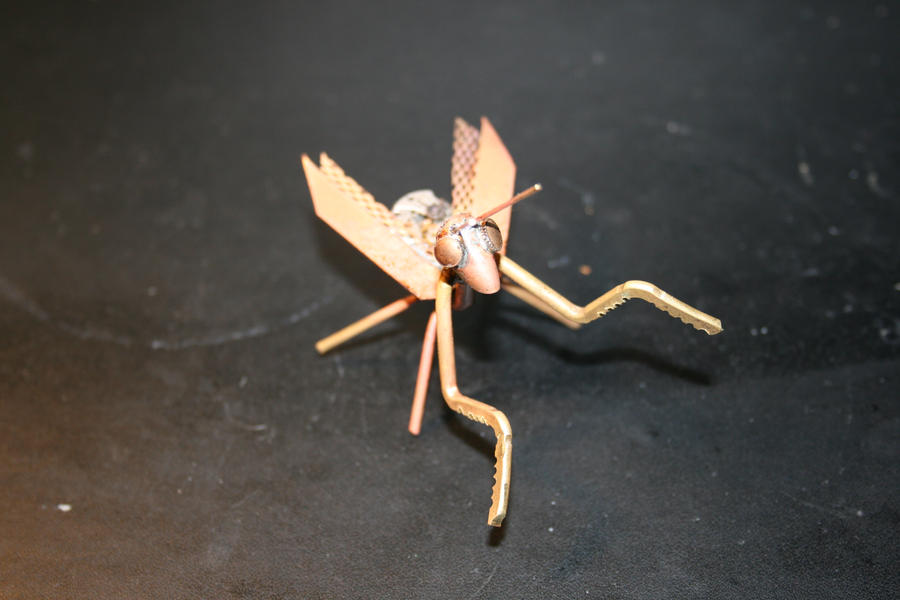 steampunk mantis with wings