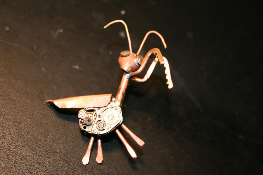 Steampunk mantis pin