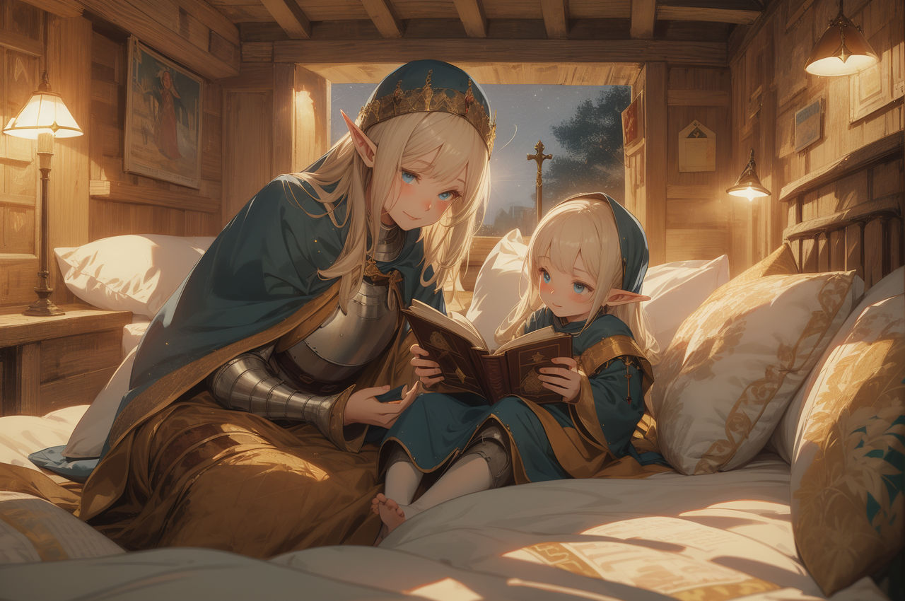 elf mother and child_Fullsize by rurimari5 on DeviantArt