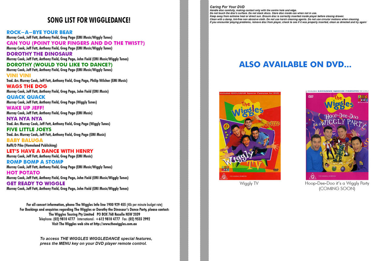 The Wiggles Wiggledance Dvd Inlay Fanmade By P22daddyohip On Deviantart The Wiggles Wiggledance Dvd Inlay Fanmade By P22daddyohip On Deviantart