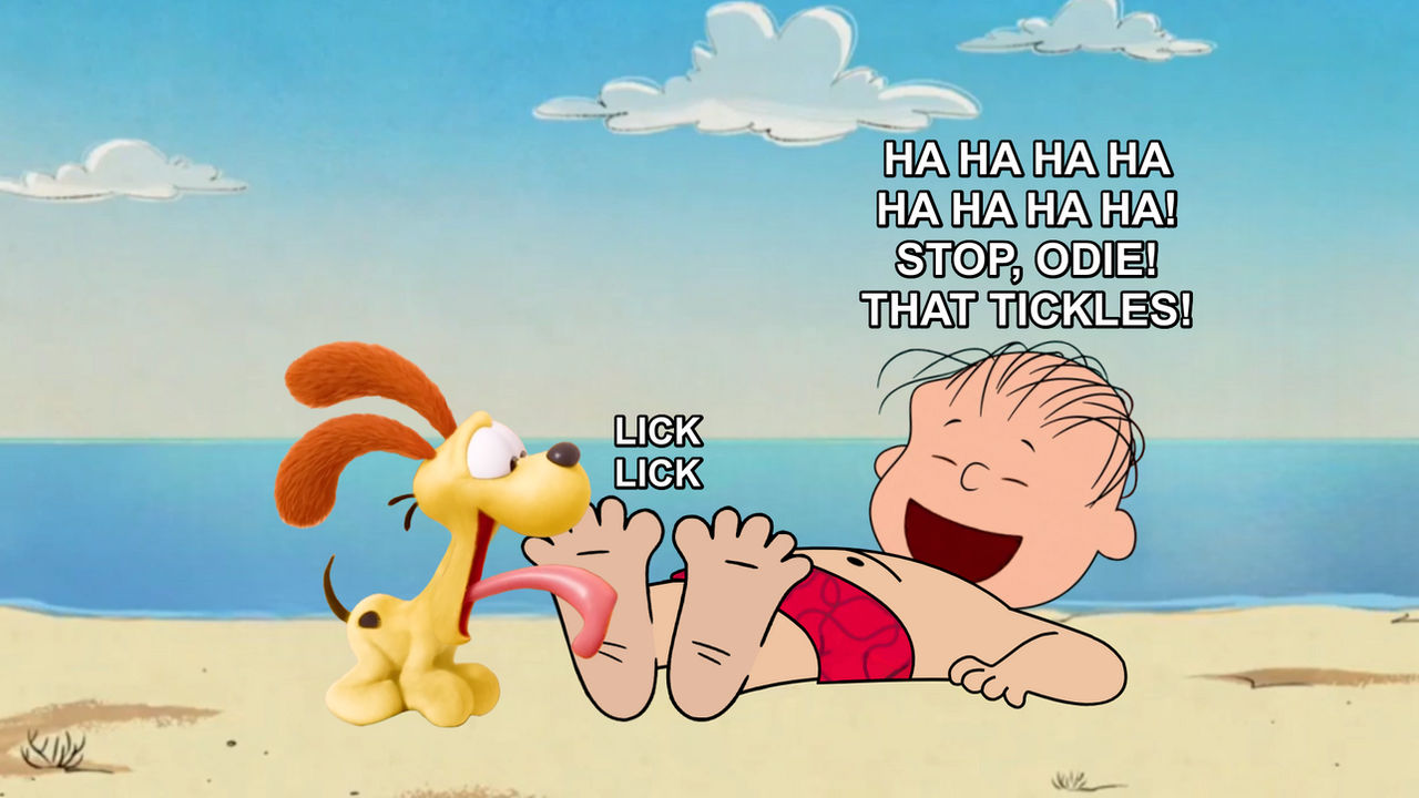 Odie Licking Linus Feet On The Beach 1 By AutisticPeanutsLover On odie-licking-linus-feet-on-the-beach-1-by-autisticpeanutslover-on