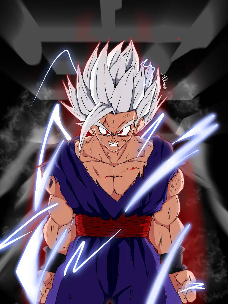 Super saiyan god beast gohan by demon72arts on DeviantArt