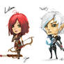 Dragon Age Leliana Fenris Chibi Fan Art