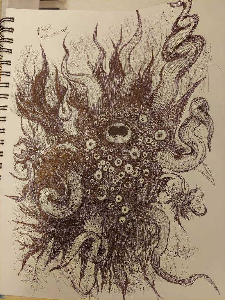 Inktober 09 - Hermaeus Mora by Futureless2k on DeviantArt