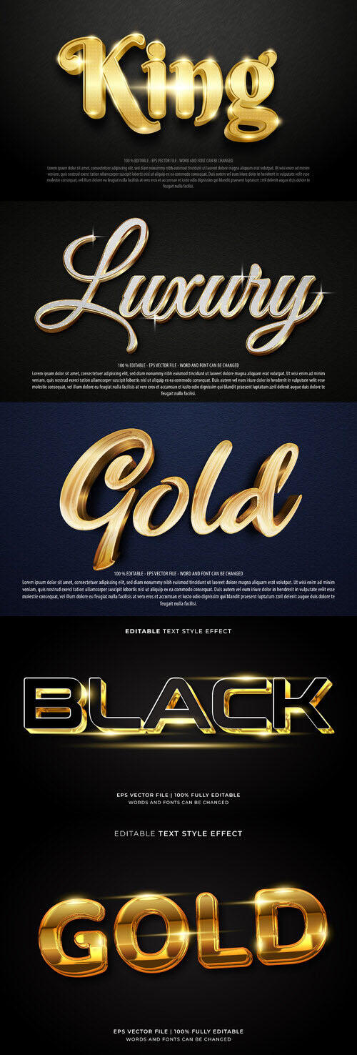 Vector 3d text editable, text effect font vol 100 by NikaFox55 on ...