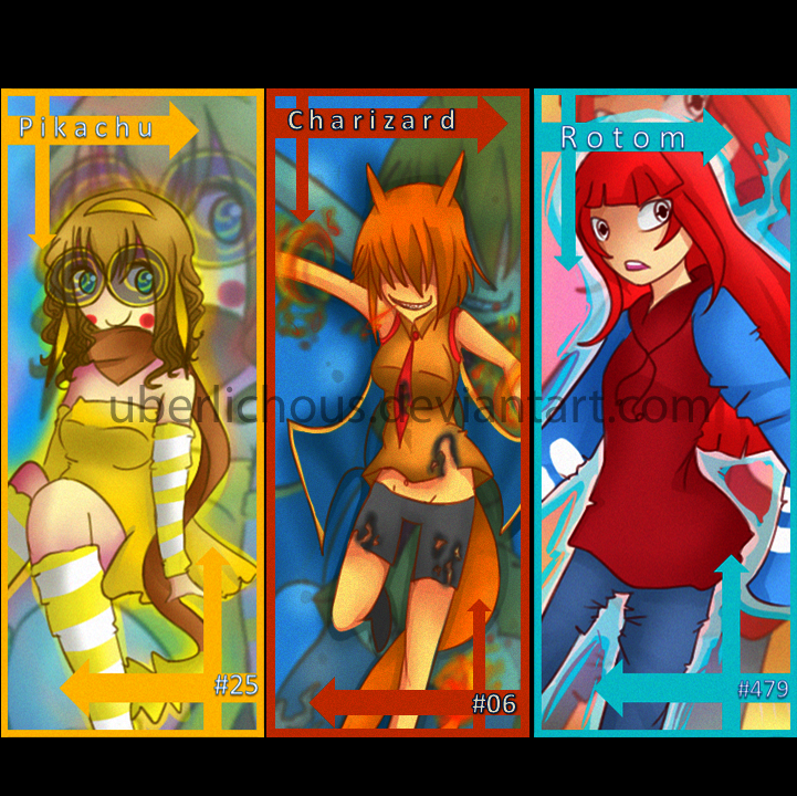 Pokemon Gijinka Bookmarks