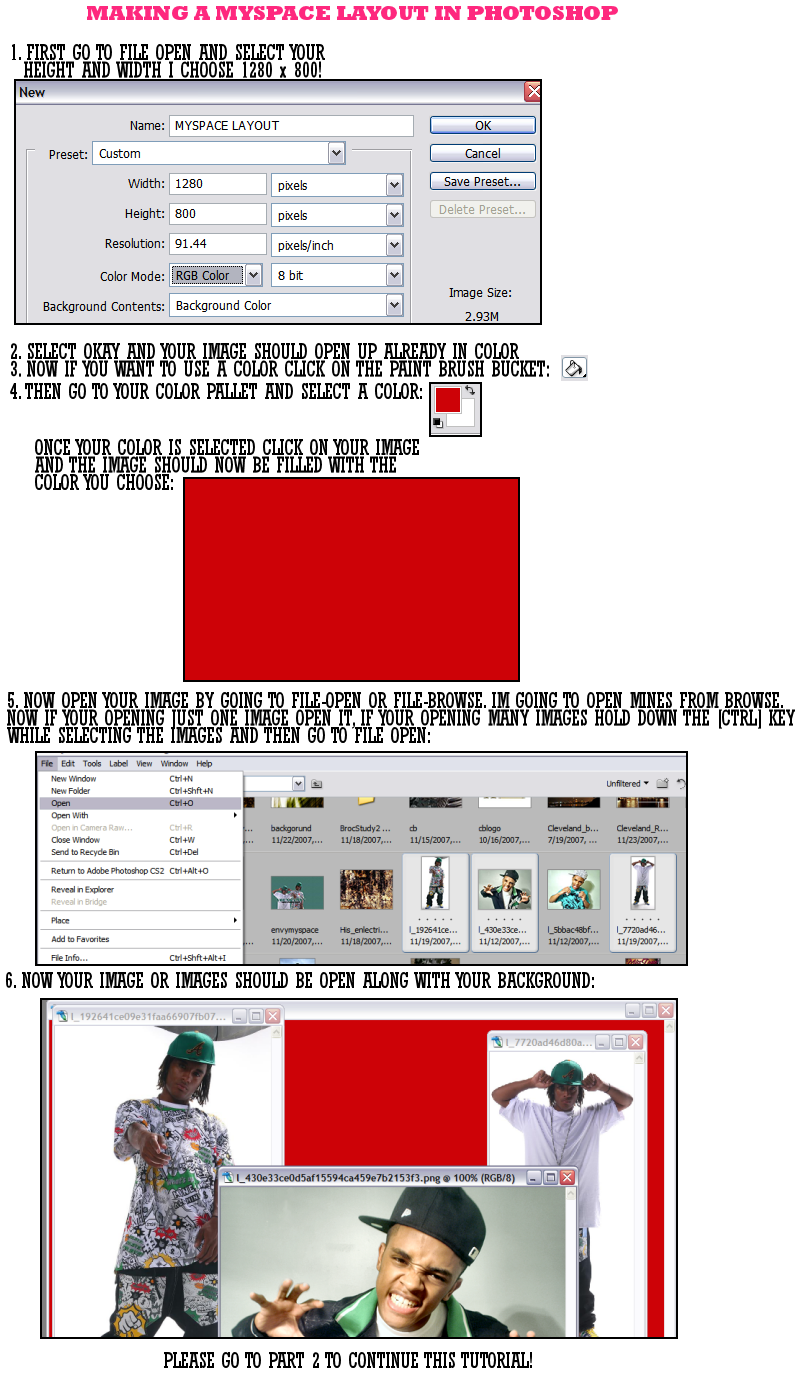 Creating a Myspace Layout Part