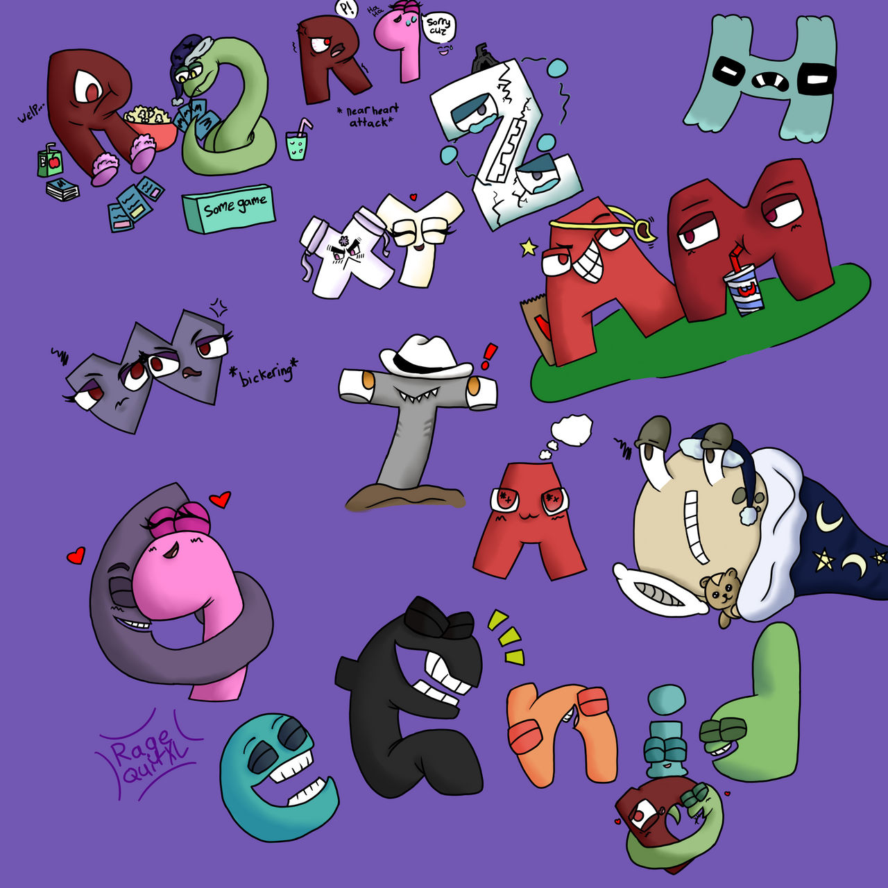 Drawing Alphabet Lore Part 1 by BlueberryCamille on DeviantArt