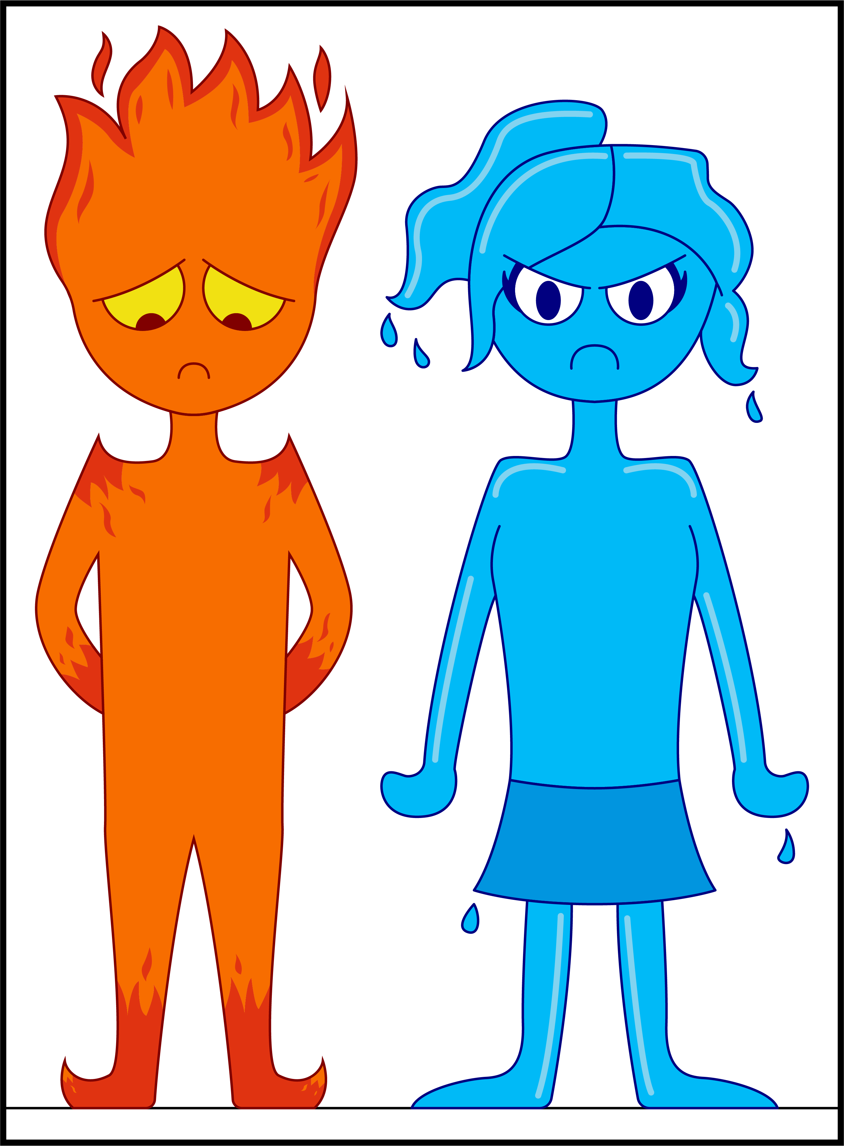 fire boy and water girl by nightcorehead on DeviantArt