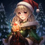 AziDahaka234 Anime elf girl kawaii in christmas  d