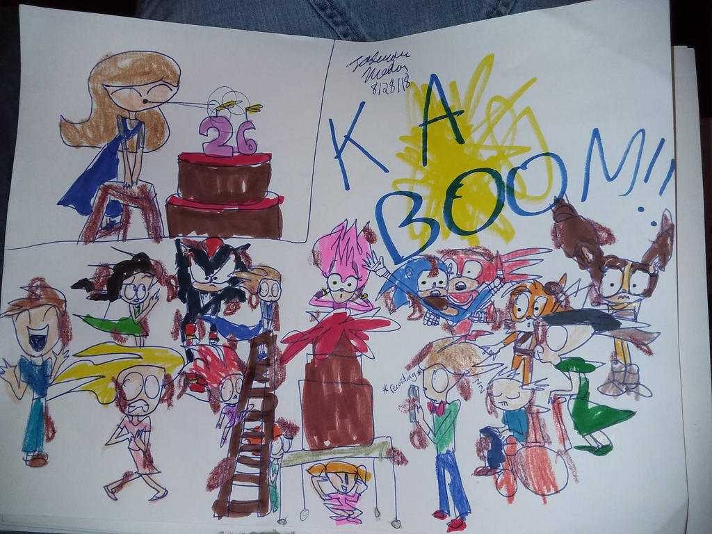 Exploding Cakes Drawing exploding cake by KawaiiJosie on DeviantArt