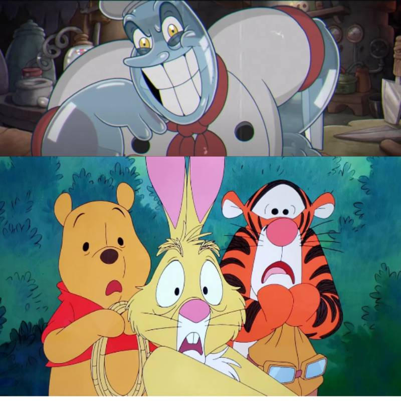Pooh Rabbit Scared pooh, rabbit, and tigger scared of chef saltbaker by KawaiiJosie on ...