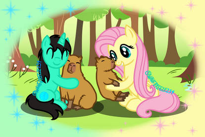 MLP - Fluttershy and Wave Breeze with Capybaras
