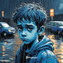 CHICO AZUL TRISTE BAJO LA LLUVIA 1