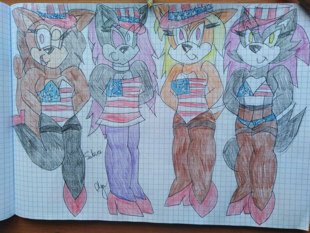 Fourth of July American Girls by AdrianBocek on DeviantArt