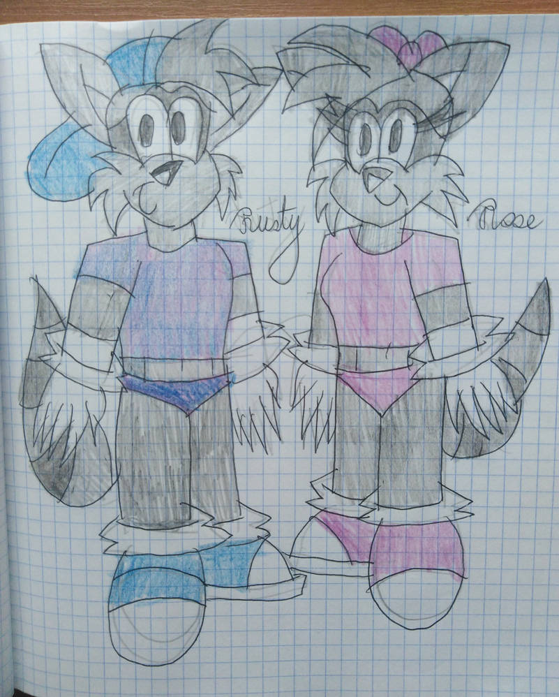 Rusty The Raccoon Rusty and Rose the Raccoons by AdrianBocek on DeviantArt