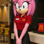 Amy Rose as McDonald's worker