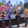 Sonic girls at the 9/11 memorial in NYC