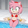 Amy at the pool