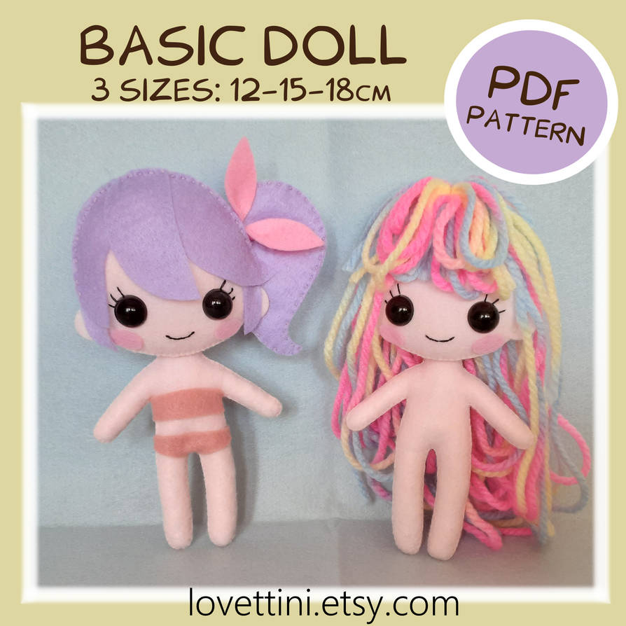 PDF Pattern diy Basic Doll - how to make by LOVEttini on DeviantArt