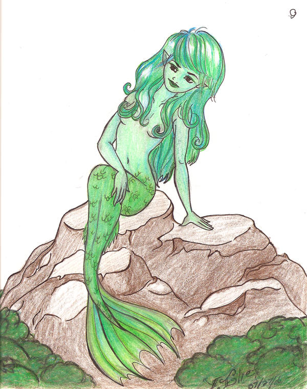 Mermaid on the rocks by TheUrbanRabbit on DeviantArt