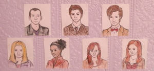 The Doctors and their companions.