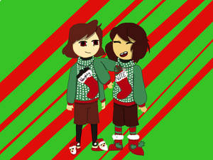 Christmas frisk and chara