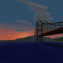 golden gate bridge - minecraft