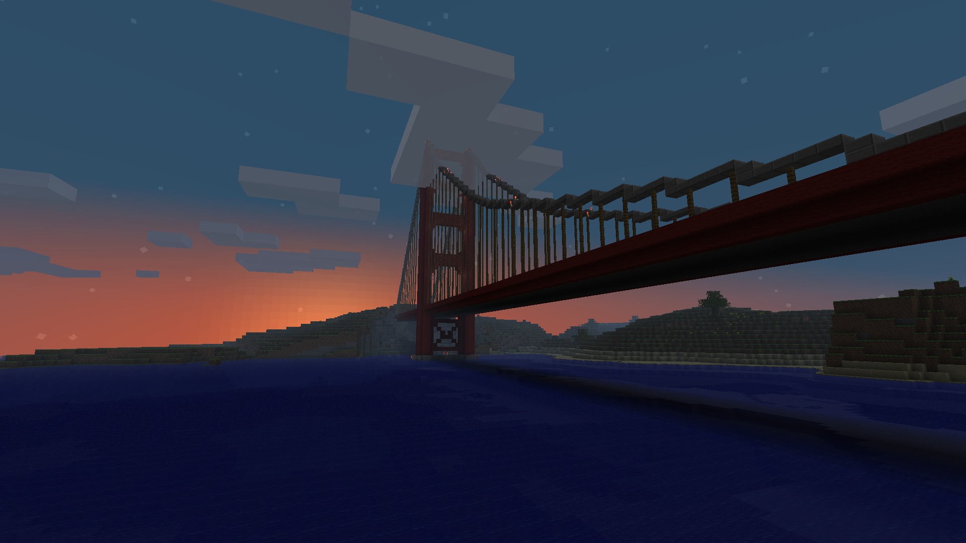 golden gate bridge - minecraft