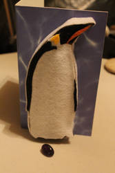 Penguin, applied to birthday card.