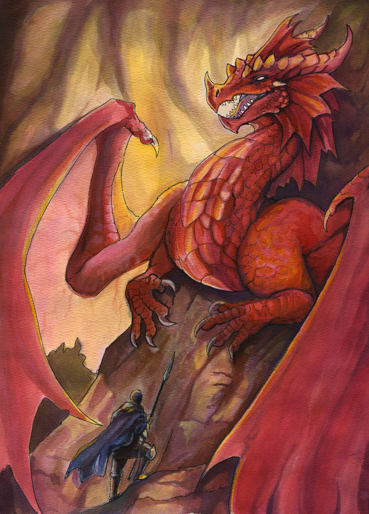 Knight Riding A Red Dragon Red Dragon vs knight by saeto15 on DeviantArt