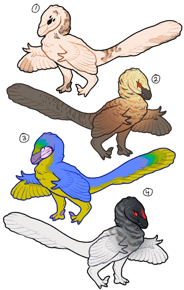 Colorful Avatar Raptors raptor adopts by pigeonaries on DeviantArt