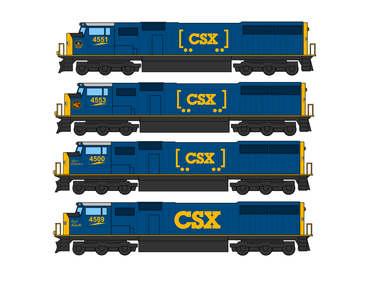 Distributed Power Sticker Csx CSX SD70MAC Locomotives but with Spirit logos by Dieselfan2025 on ...