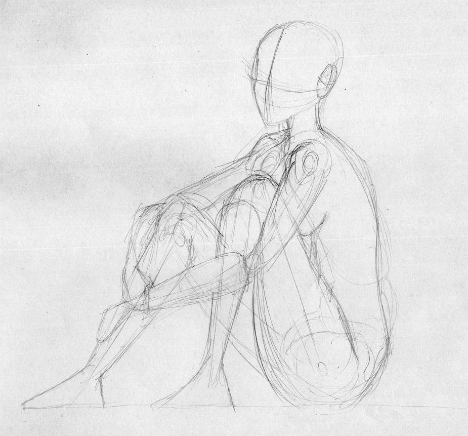 Sitting On Knees Pose Reference Drawing : Pose Reference : Kneeling ...