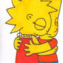 Bart and Lisa hug