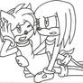 uncolored Knuckles x Amy