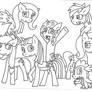 Colour the Mane Six and Spike